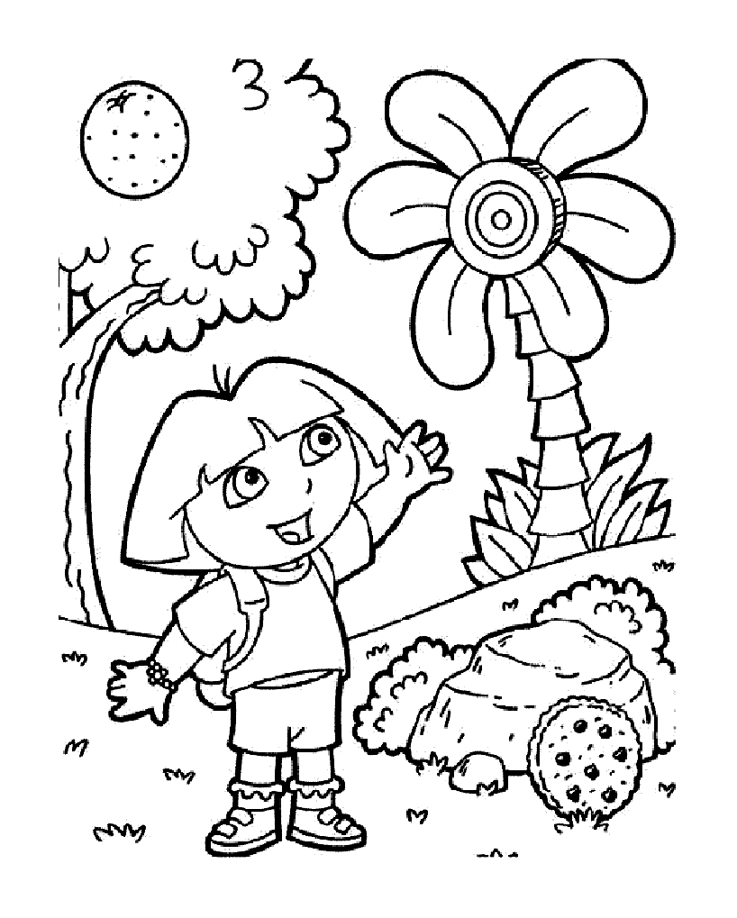 Kolorowanka Dora wita wakacje